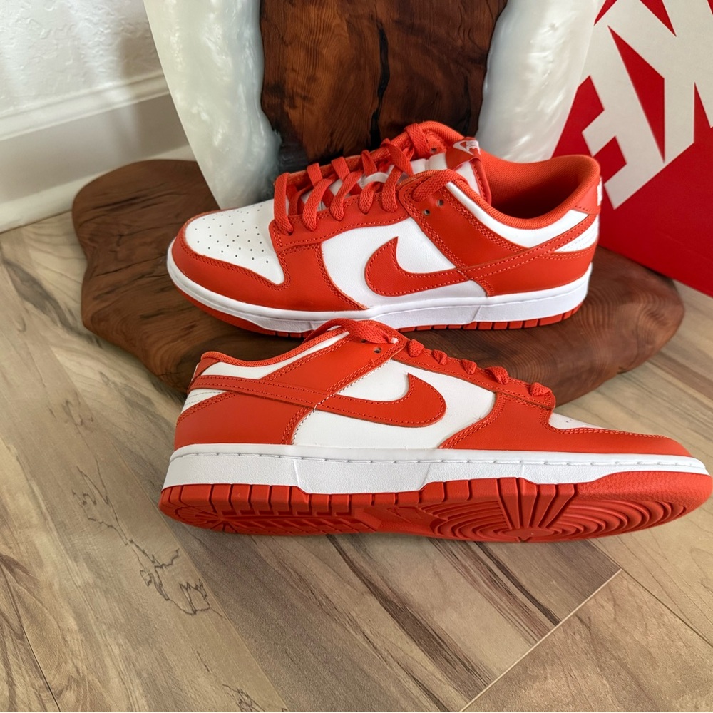 Nike Low-Top Retro 9 Sneakers in Orange and White. NEW
